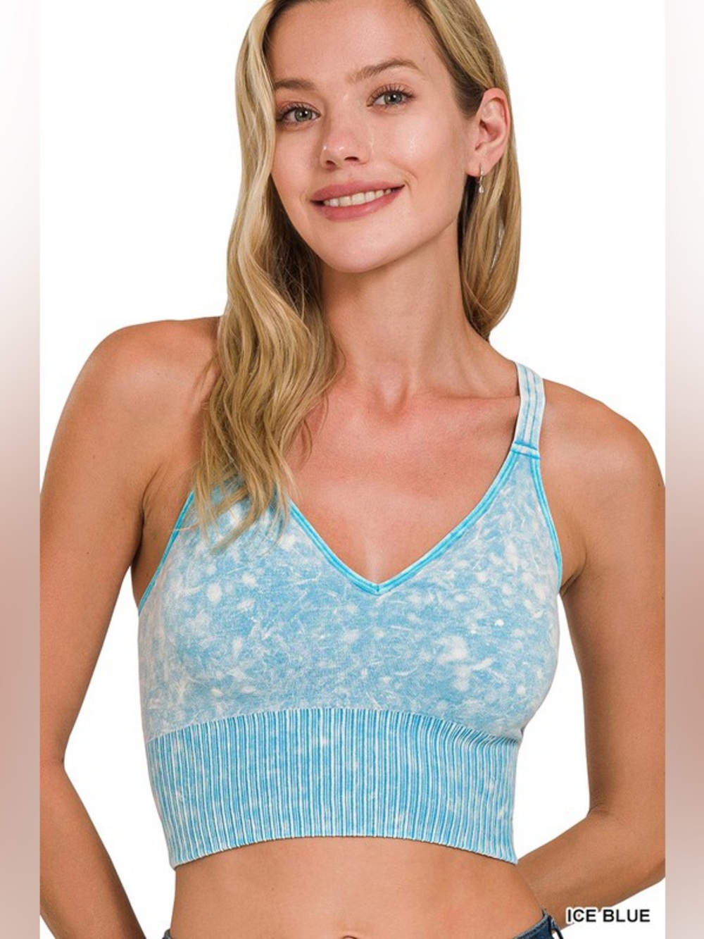 Zenana Crisscross Strap Back V-Neck Brami